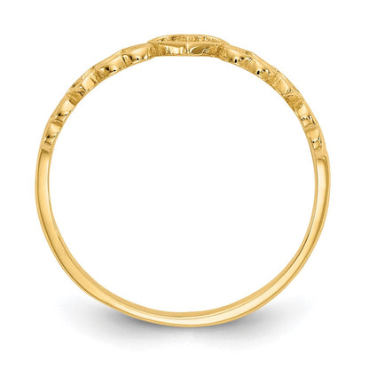 14K Gelbgold Ring mit Herzen
