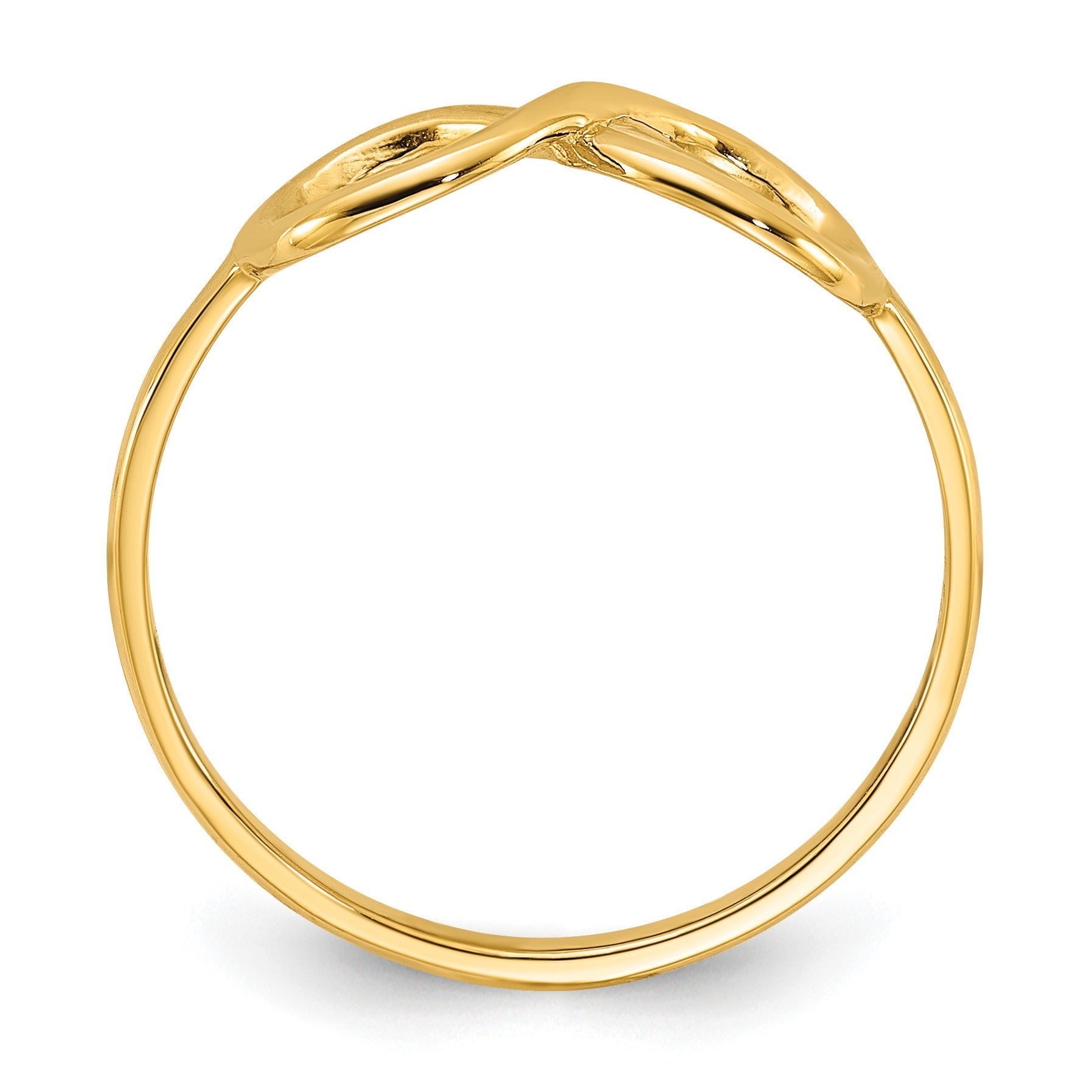14K Gelbgold Ring mit Infinity-Symbol, poliert