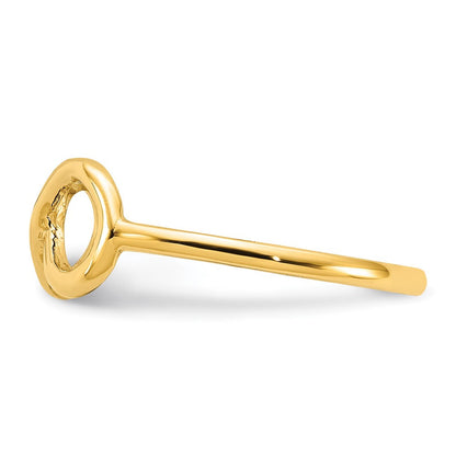 14K Gelbgold Ring mit Infinity-Symbol, poliert