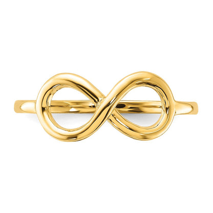 14K Gelbgold Ring mit Infinity-Symbol, poliert