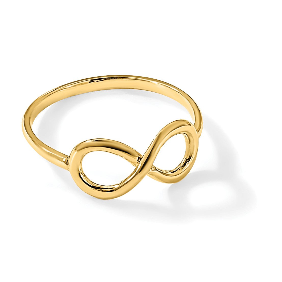 14K Gelbgold Ring mit Infinity-Symbol, poliert