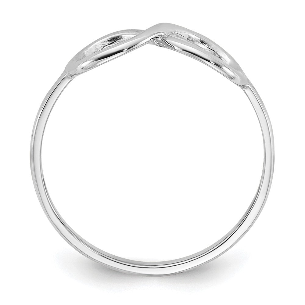 14K Weißgold Poliert Unendlichkeit Ring