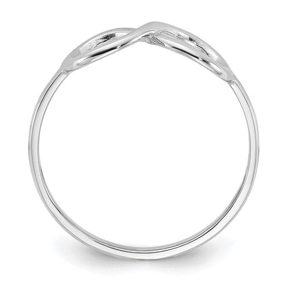 14K Weißgold Poliert Unendlichkeit Ring