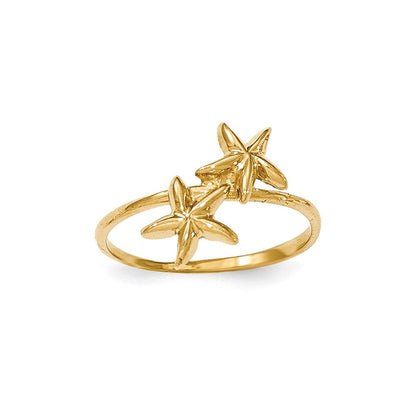 14K Gelbgold Poliert Seestern-Ring