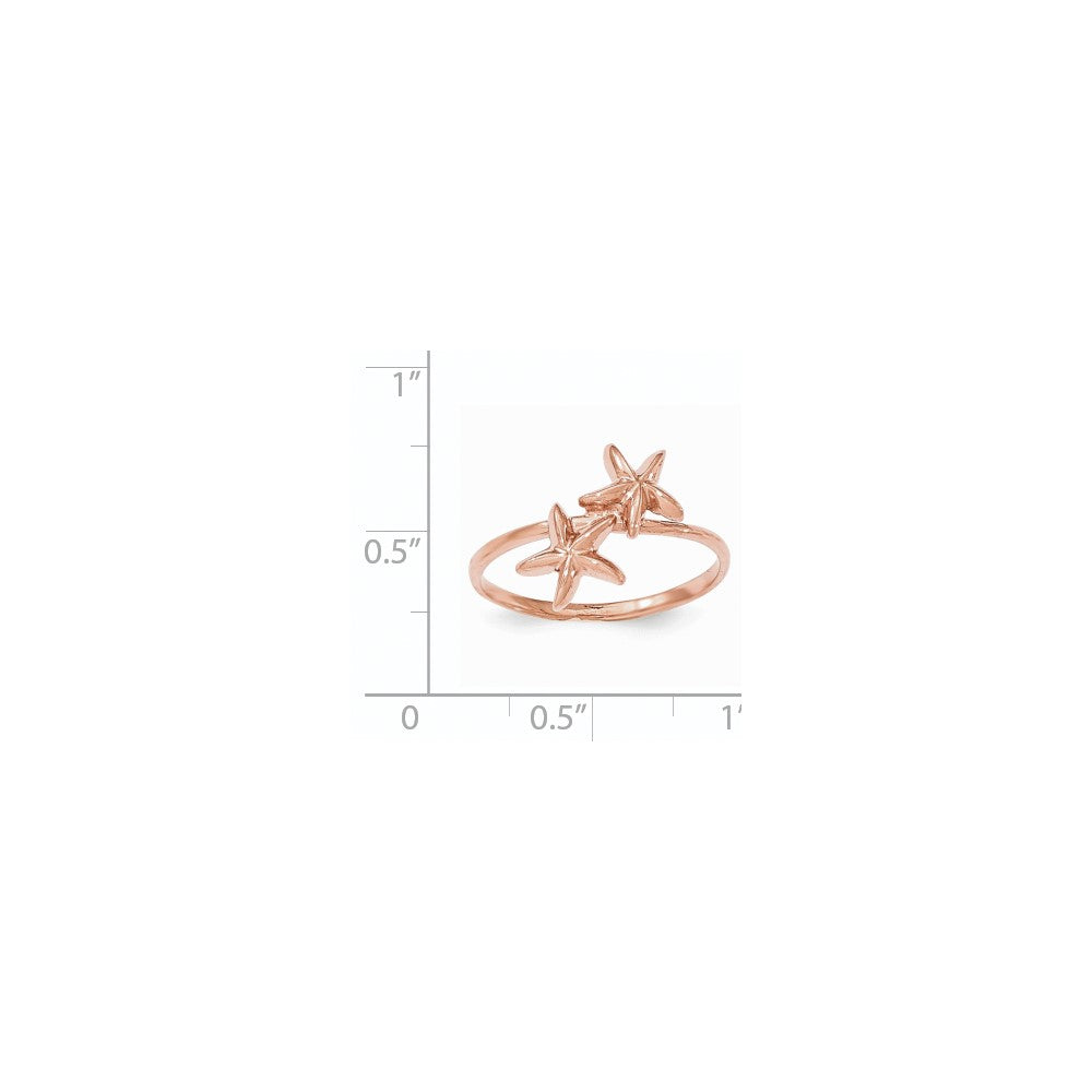 14K Roségold Seestern-Ring