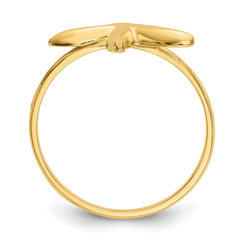 14K Gelbgold Seestern-Ring, poliert