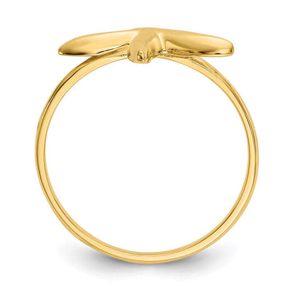 14K Gelbgold Seestern-Ring, poliert