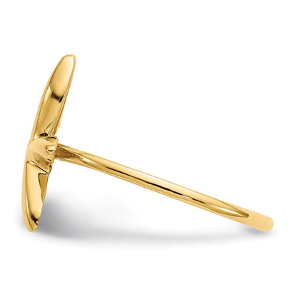14K Gelbgold Seestern-Ring, poliert
