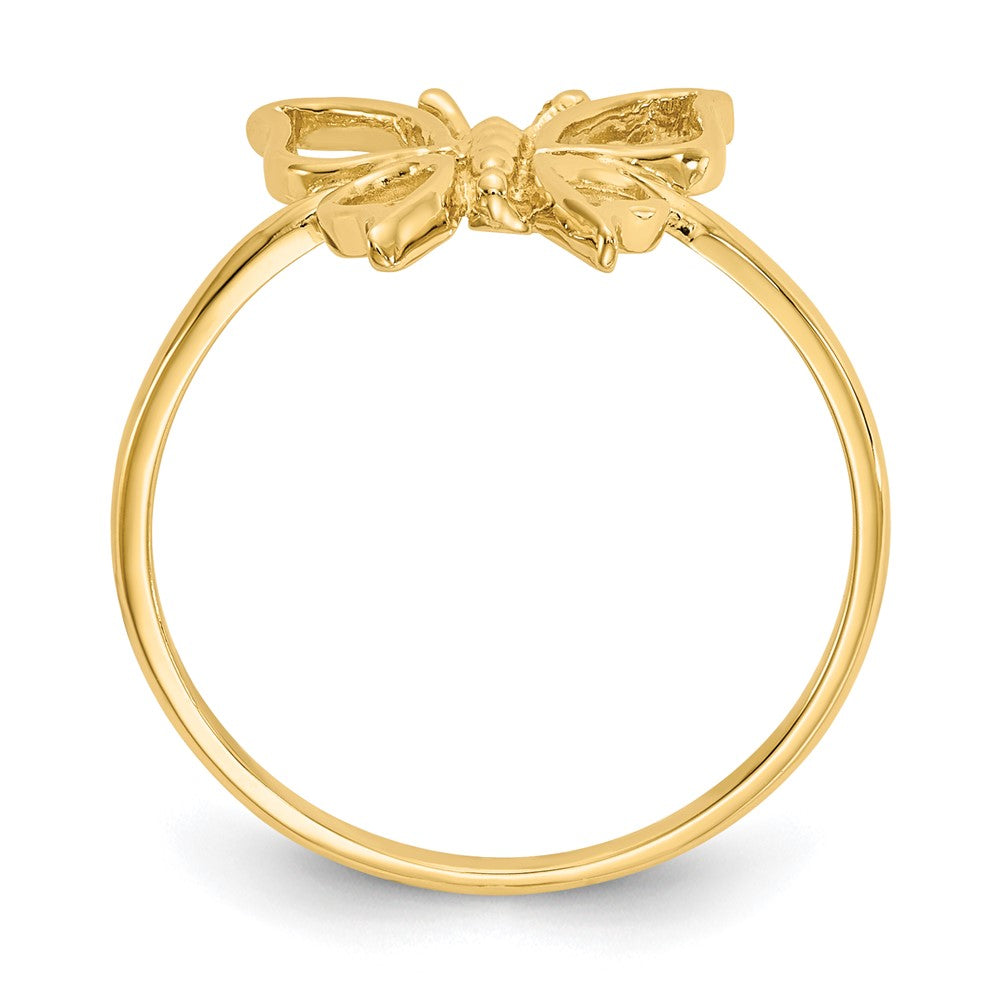 14K Gelbgold Poliert Schmetterling-Ring