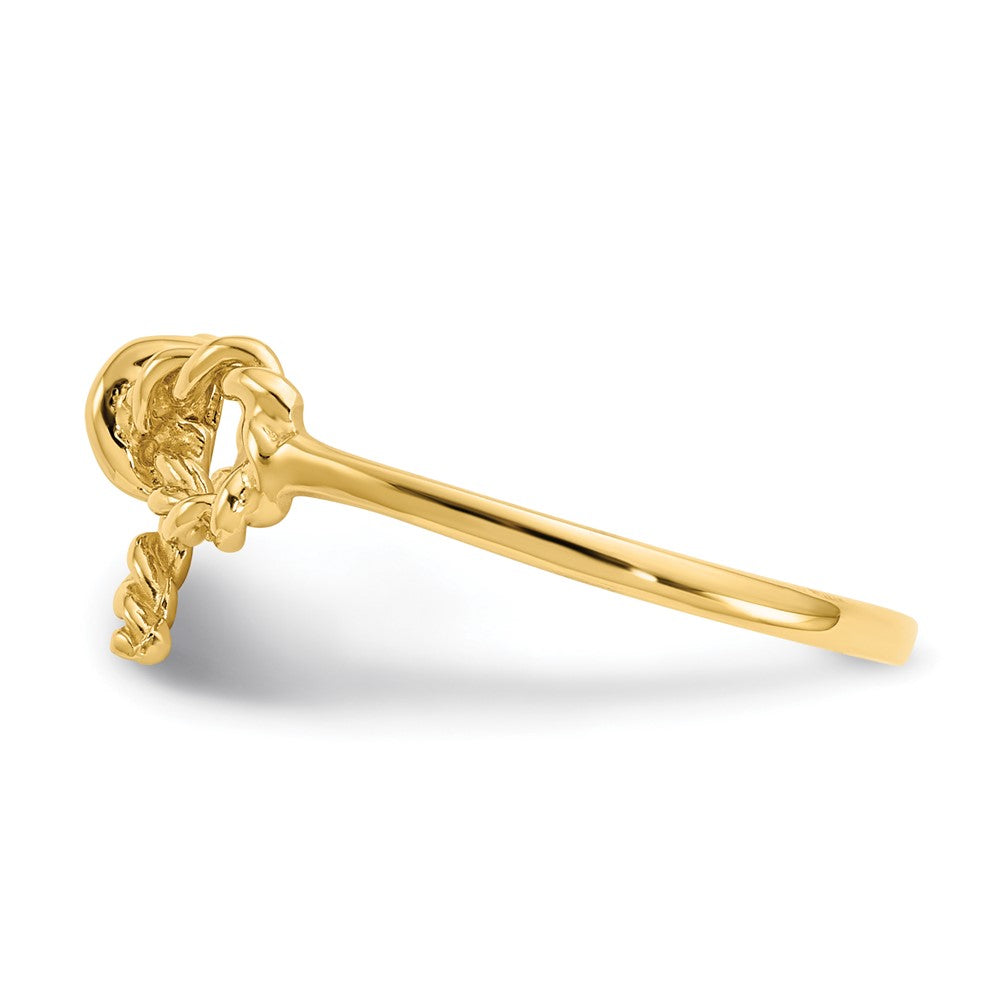 14K Gelbgold Ring mit Schleifenmotiv, poliert