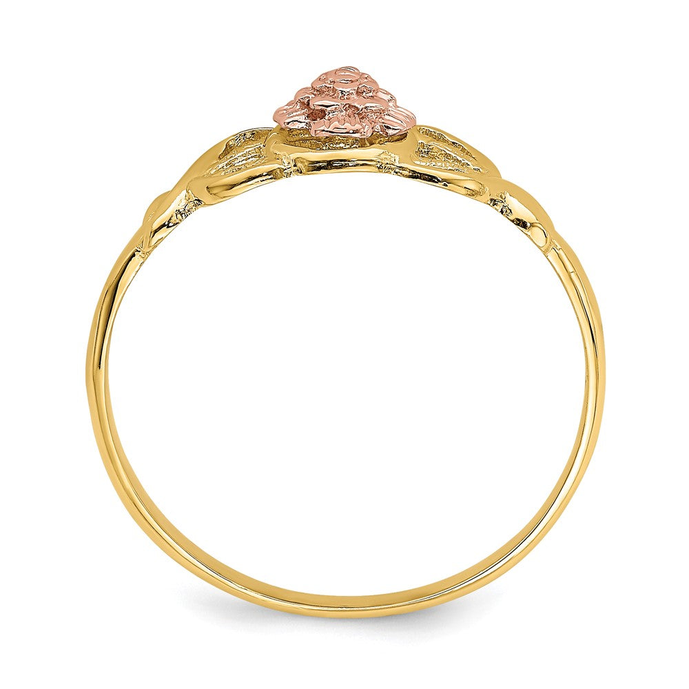 585 Bicolor-Gold Ring, poliert