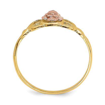 585 Bicolor-Gold Ring, poliert