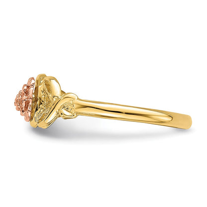 585 Bicolor-Gold Ring, poliert