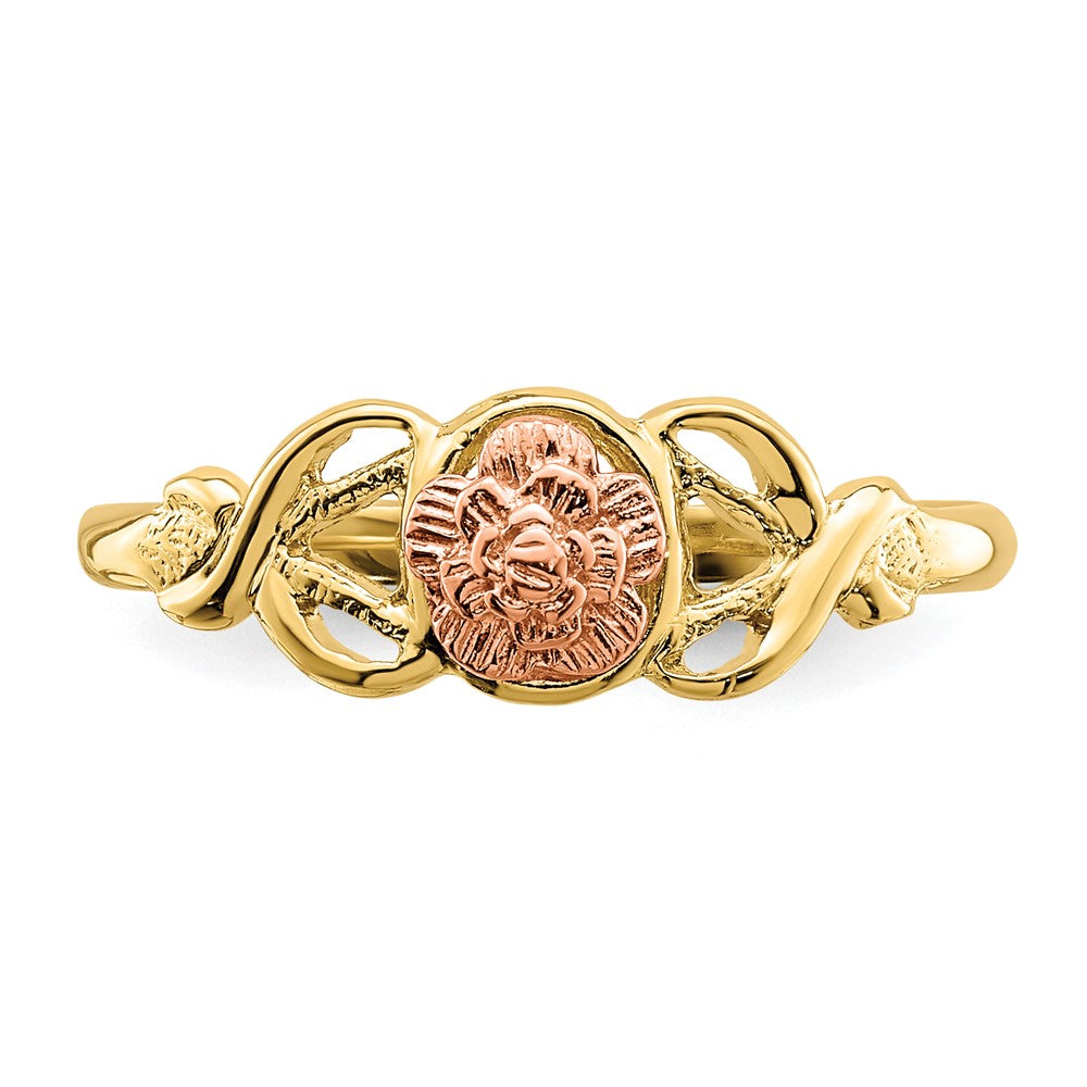 585 Bicolor-Gold Ring, poliert