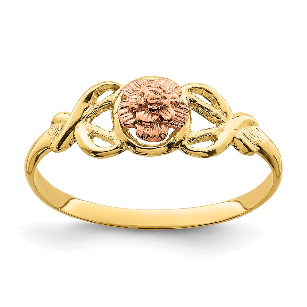585 Bicolor-Gold Ring, poliert