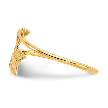 14K Gelbgold Poliert Pfeil-Ring