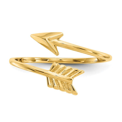 14K Gelbgold Poliert Pfeil-Ring