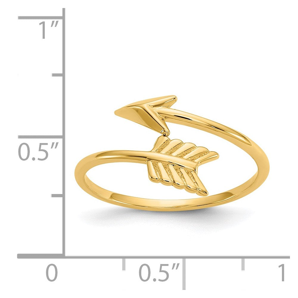 14K Gelbgold Poliert Pfeil-Ring