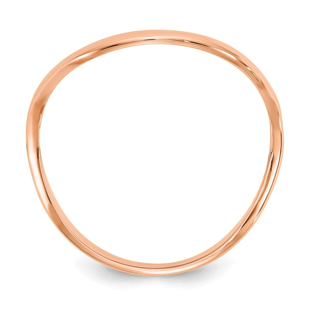 Wellen-Fashionring aus 14K Roségold für den Daumen