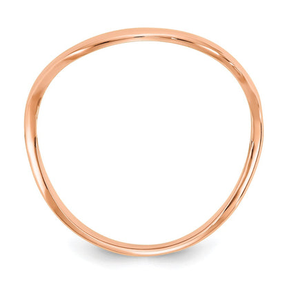 Wellen-Fashionring aus 14K Roségold für den Daumen