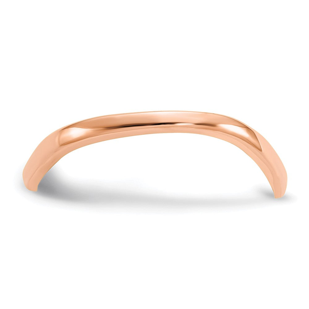 Wellen-Fashionring aus 14K Roségold für den Daumen
