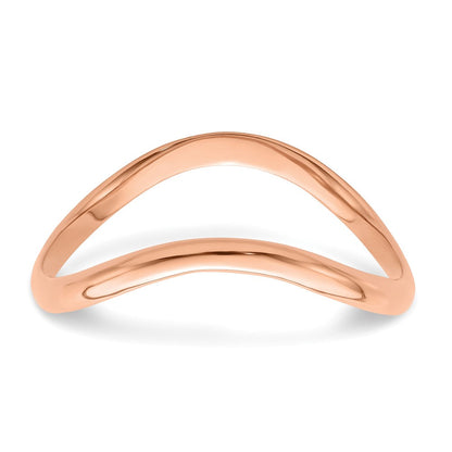 Wellen-Fashionring aus 14K Roségold für den Daumen