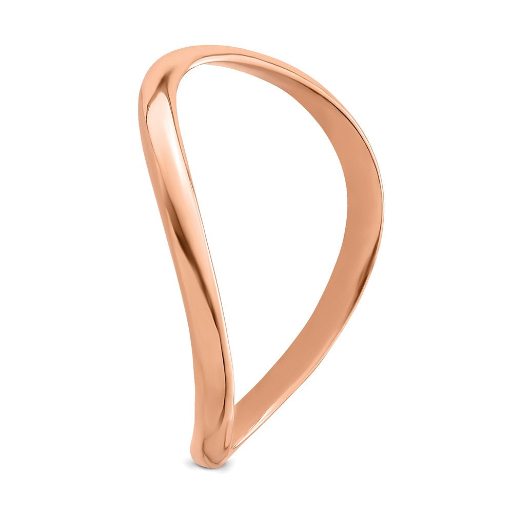 Wellen-Fashionring aus 14K Roségold für den Daumen