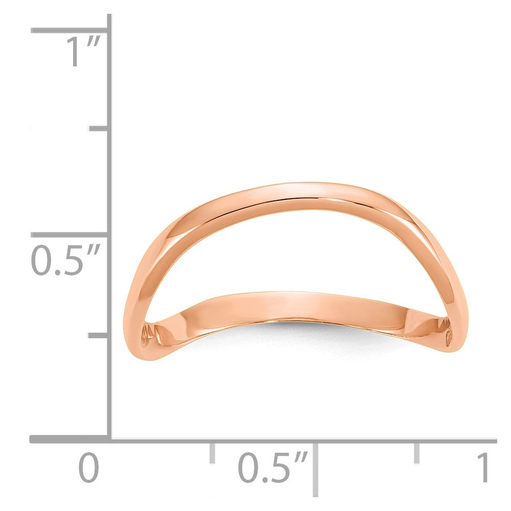 Wellen-Fashionring aus 14K Roségold für den Daumen