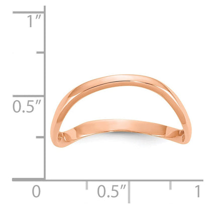 Wellen-Fashionring aus 14K Roségold für den Daumen