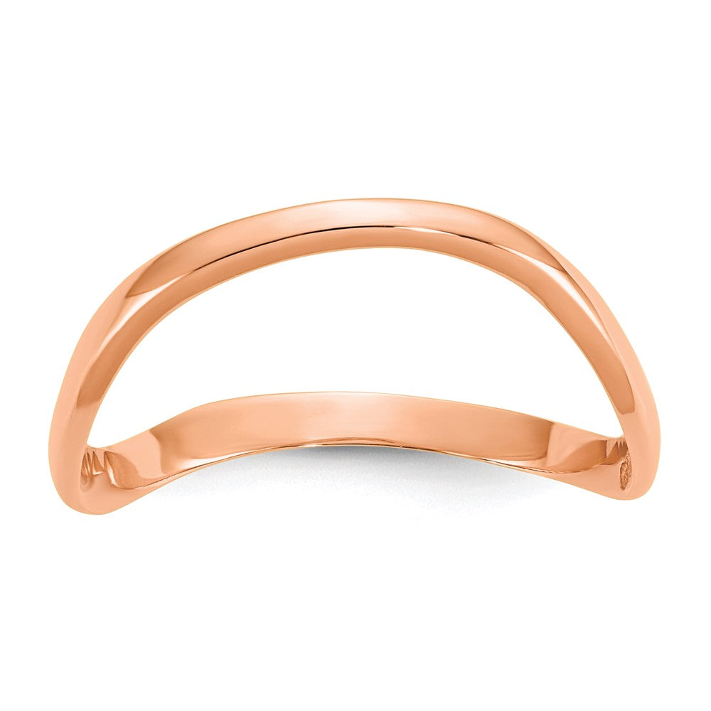 Wellen-Fashionring aus 14K Roségold für den Daumen