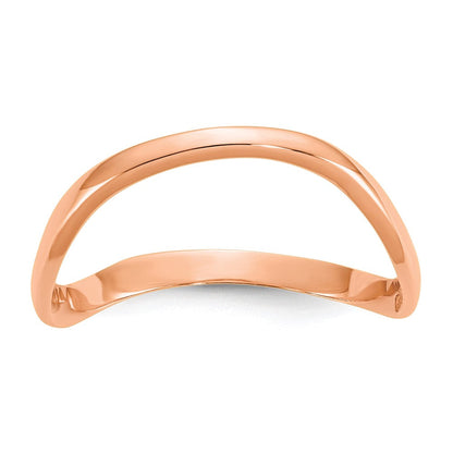 Wellen-Fashionring aus 14K Roségold für den Daumen