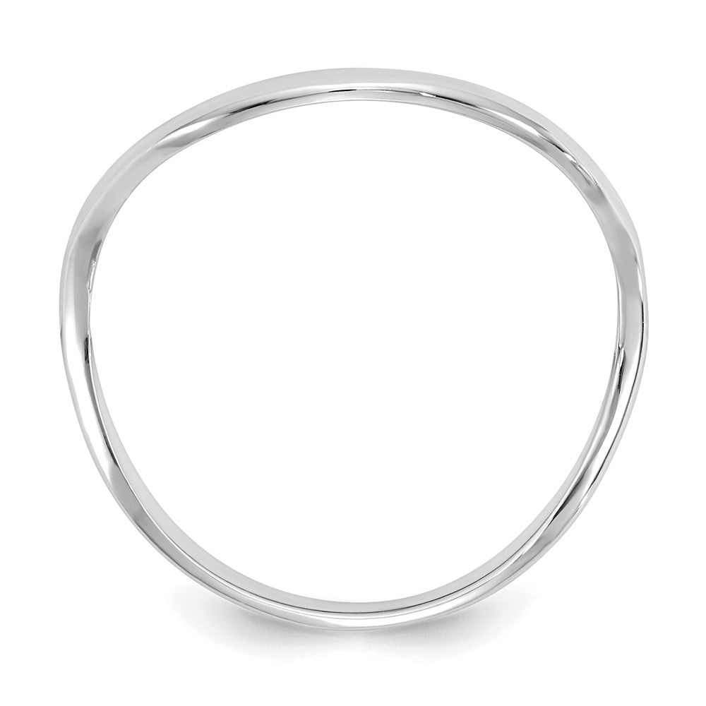 Ring aus 14K Weißgold, poliert, Welle-Design, Damenring für den Daumen