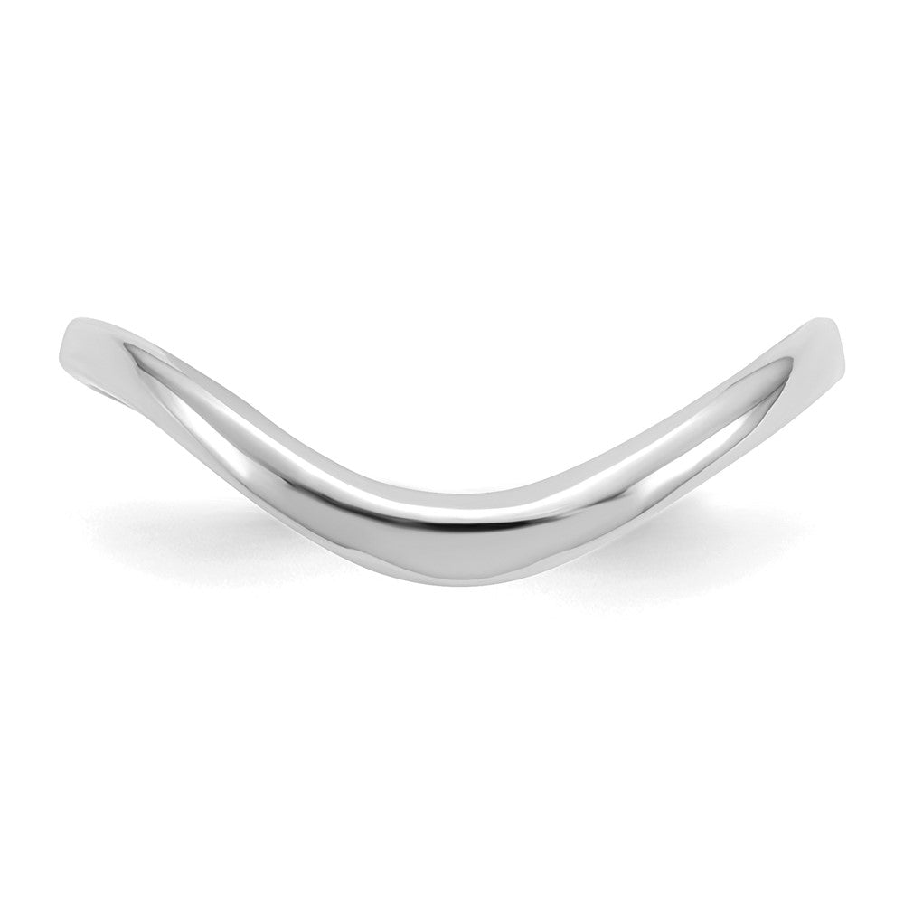 Ring aus 14K Weißgold, poliert, Welle-Design, Damenring für den Daumen