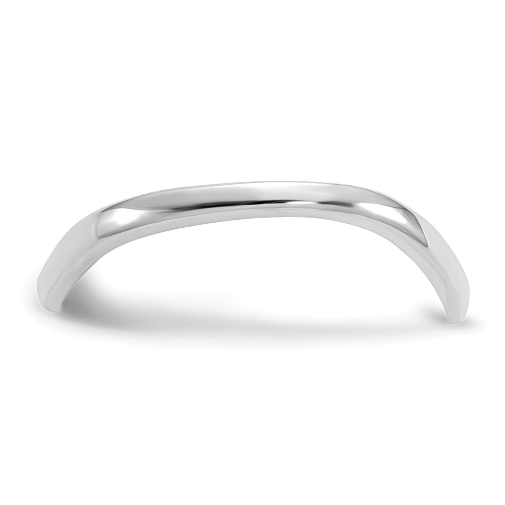 Ring aus 14K Weißgold, poliert, Welle-Design, Damenring für den Daumen