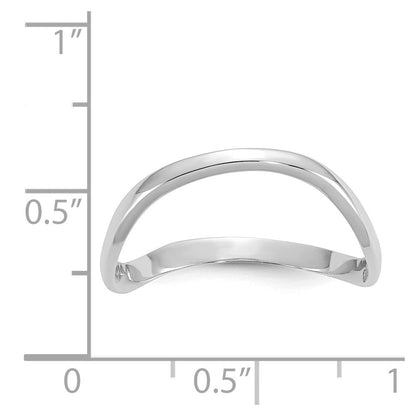 Ring aus 14K Weißgold, poliert, Welle-Design, Damenring für den Daumen