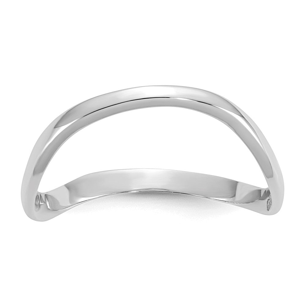 Ring aus 14K Weißgold, poliert, Welle-Design, Damenring für den Daumen