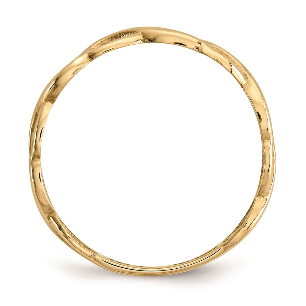14K Gelbgold Unendlichkeit Symbol Glieder Ring