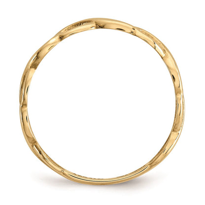 14K Gelbgold Unendlichkeit Symbol Glieder Ring