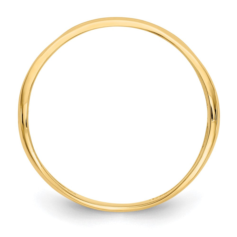 14K Gold Poliert Doppelwellen-Modering für den Daumen