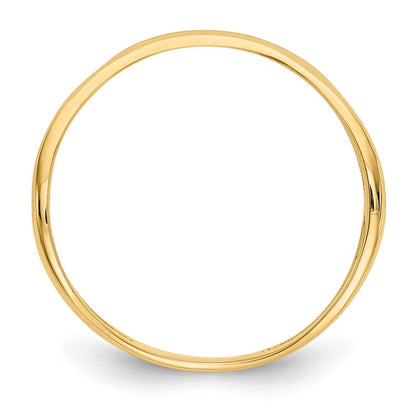 14K Gold Poliert Doppelwellen-Modering für den Daumen