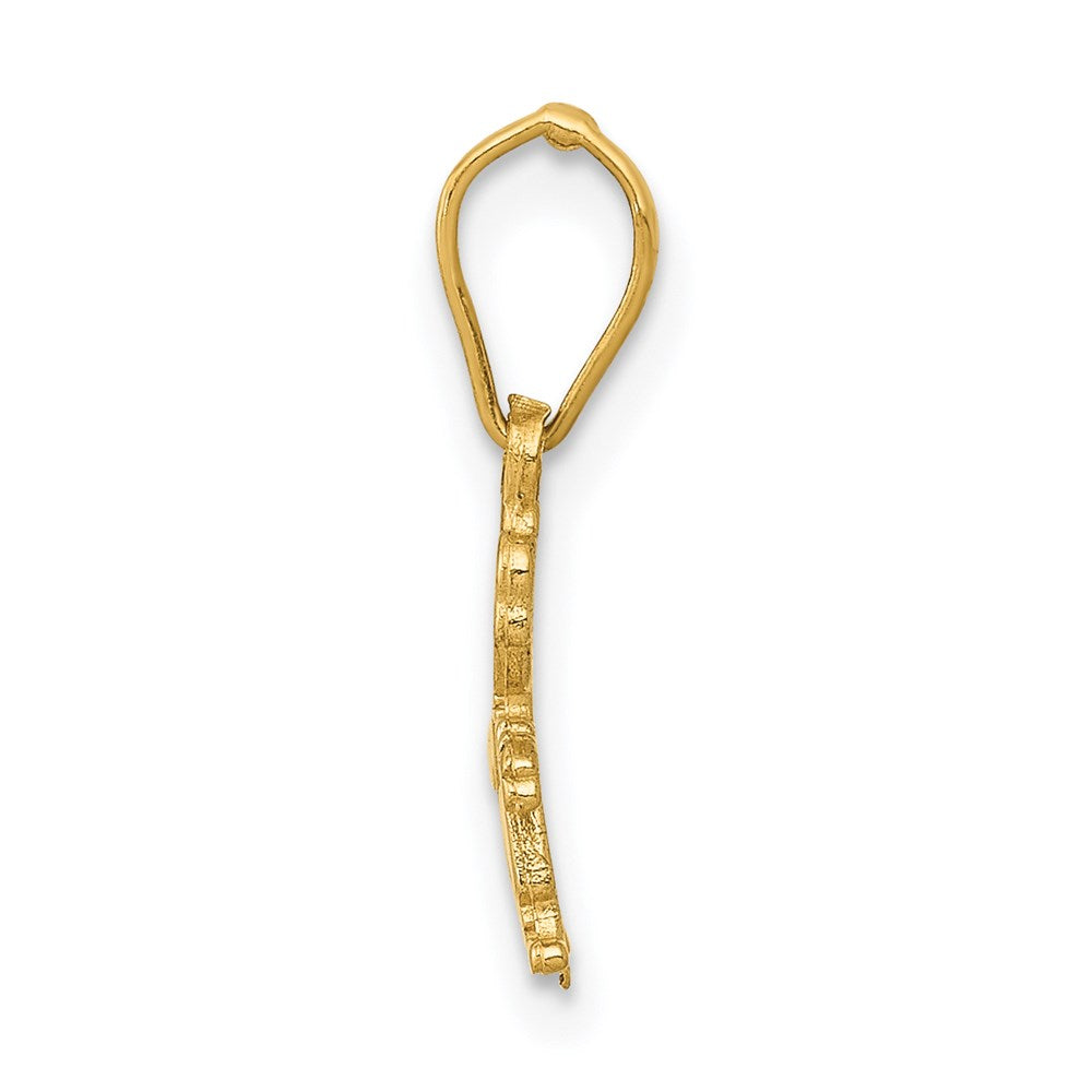 14K Gelbgold Poliert Little Junge Anhänger
