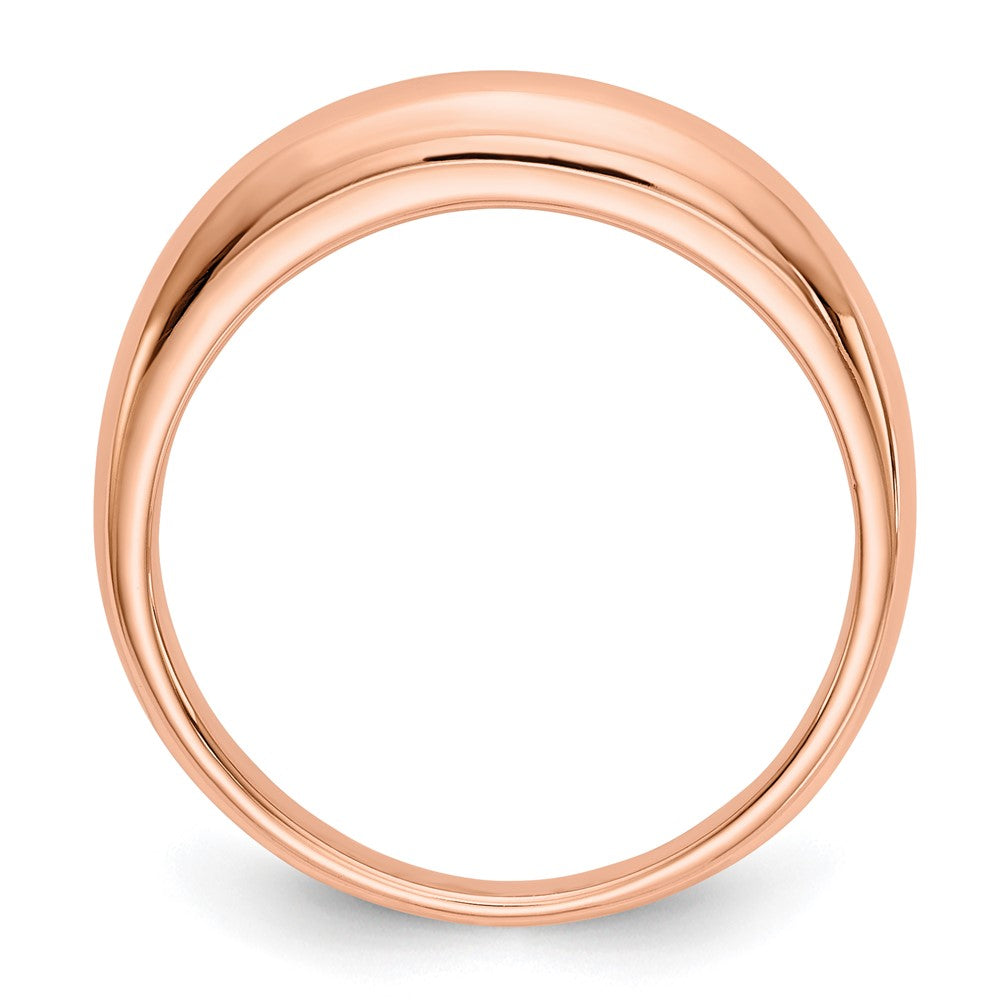 Massiv 14K Roségold Poliert Herren/women Ehering Ring Größe 7