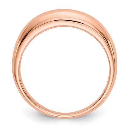 Massiv 14K Roségold Poliert Herren/women Ehering Ring Größe 7