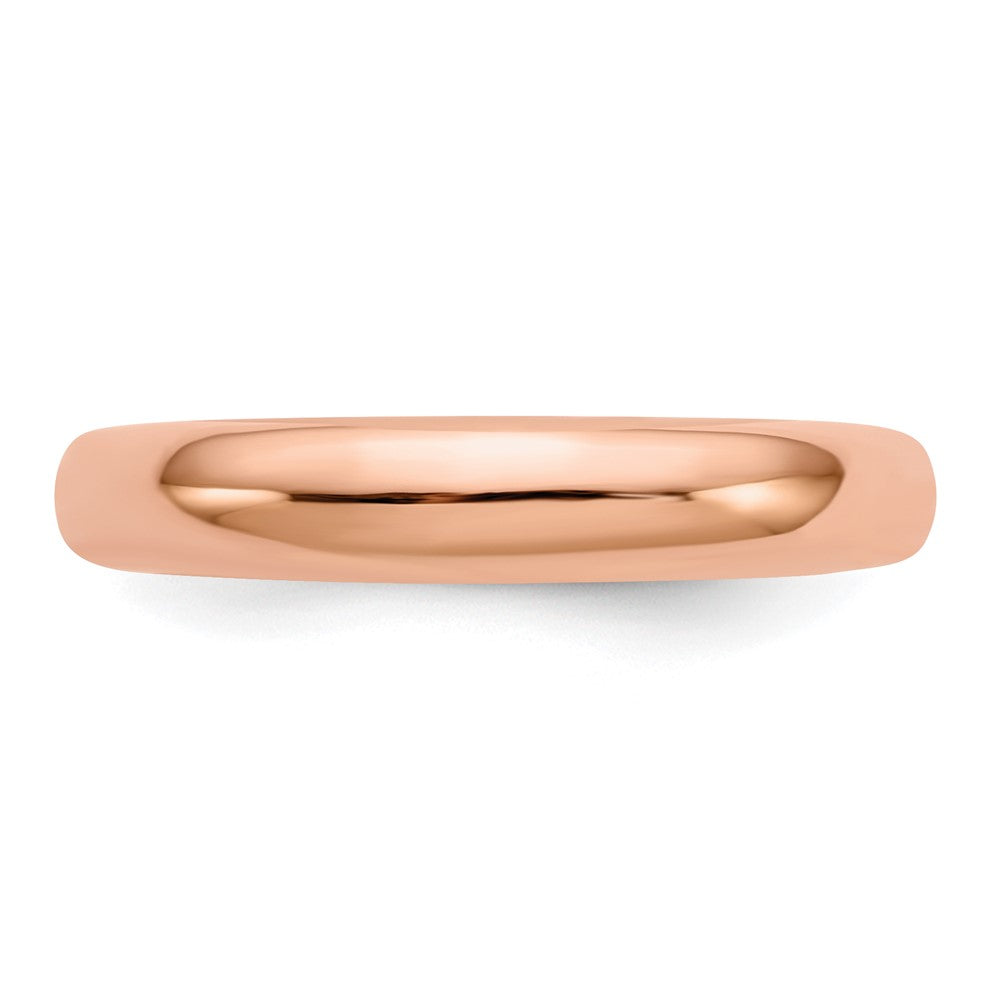 14K Roségold Ehering, poliert