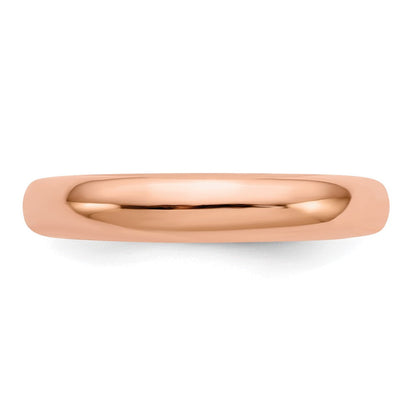 14K Roségold Ehering, poliert