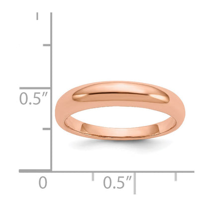 Massiv 18K Roségold Poliert Herren/women Ehering Ring Größe 7