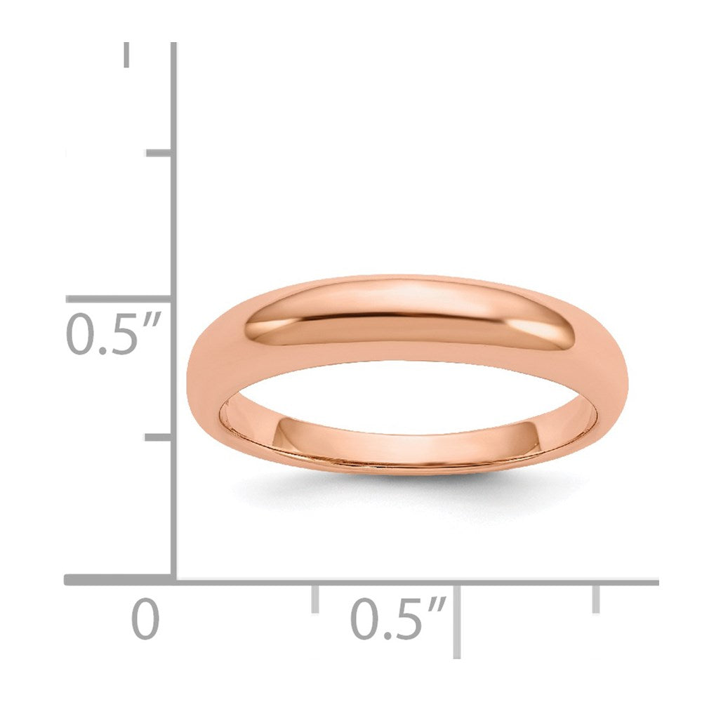 Massiv 10K Roségold Poliert Herren/women Ehering Ring Größe 7