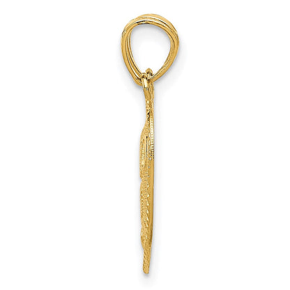 14K Gelbgold Break Apart Diamantiert Te Amo Herz Anhänger