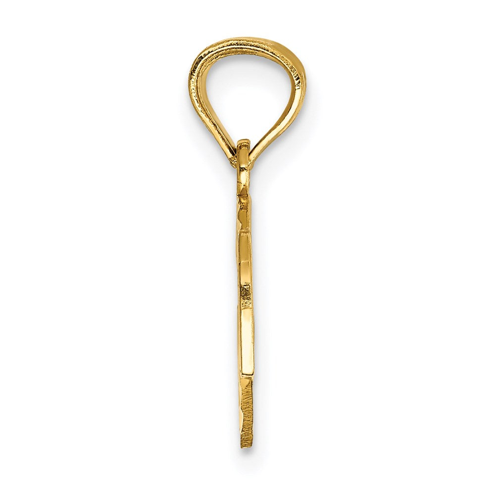 14K Gelbgold Diamantiert Break Apart Beste Freund Herz Anhänger
