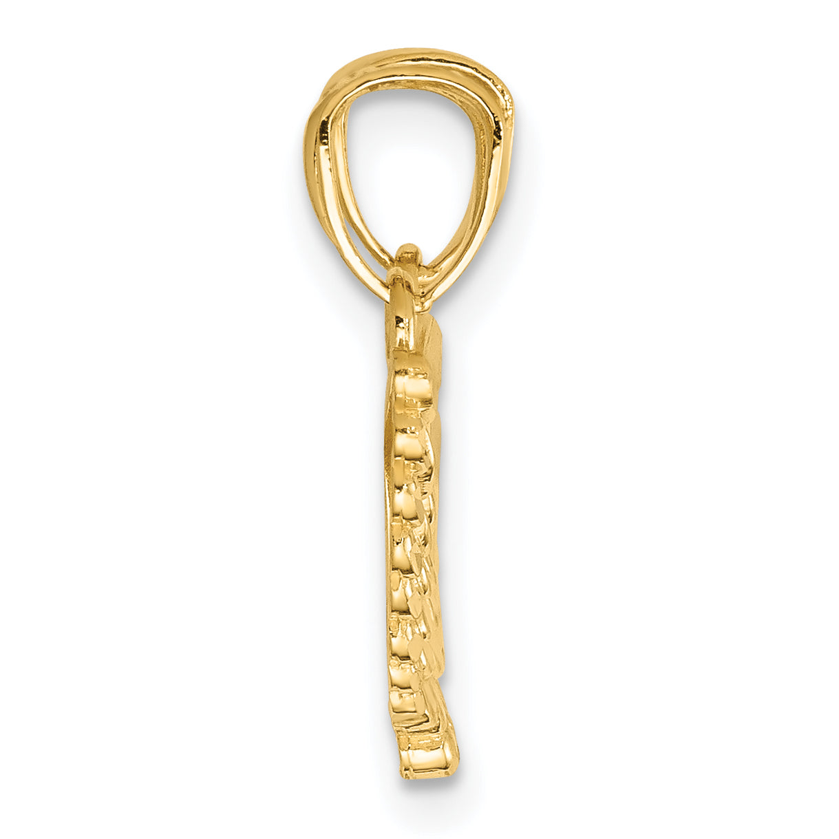 14K Gelbgold Poliert 2 Stück Break Apart Engel Flügel Pendants